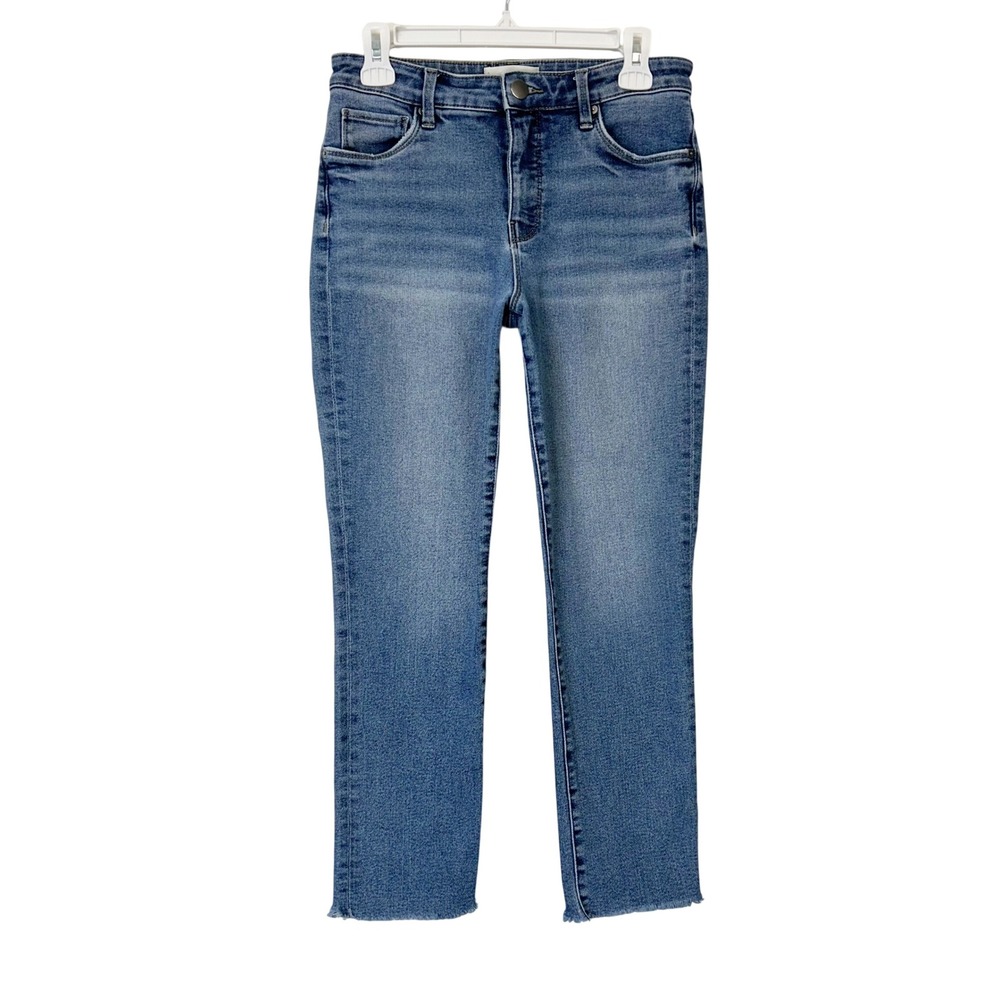 Evereve Ever Straight Jeans Women's 28 High Rise‎ Ankle Crop Stretch